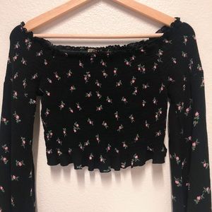 Smocked Floral Long Sleeve